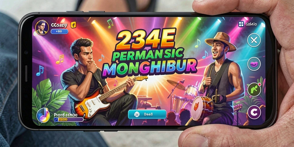 Tampilan gameplay 234E menampilkan keseruan bermain musik.