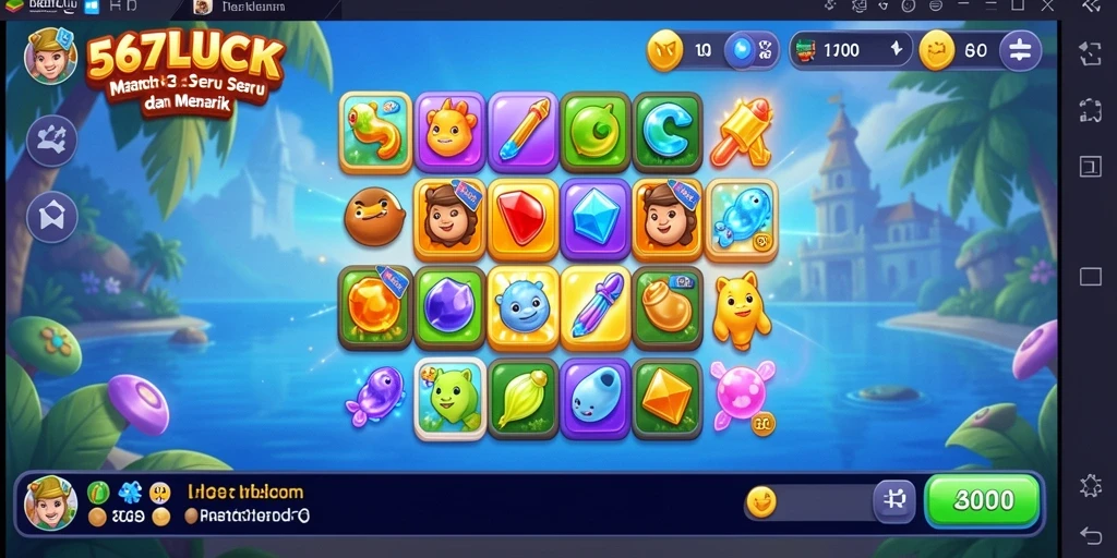 Tampilan gameplay 567LUCK yang penuh warna dan menarik.