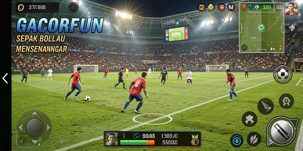 Tampilan gameplay GACORFUN yang mendebarkan dan penuh aksi di lapangan.