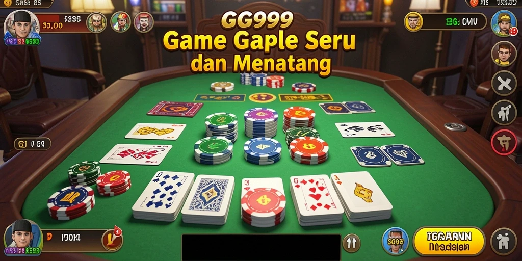 Tampilan gameplay seru saat bermain Gaple di GG999.