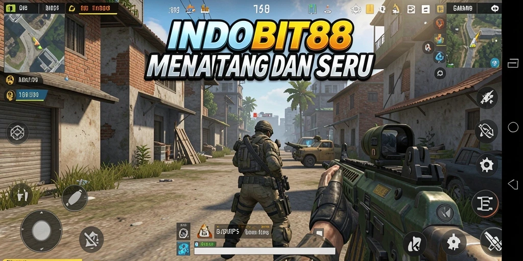 Screenshot gameplay INDOBIT88 yang mengesankan dalam pertempuran TPS.