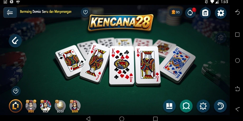 Tampilan permainan Domino yang menarik dan dinamis di KENCANA28.