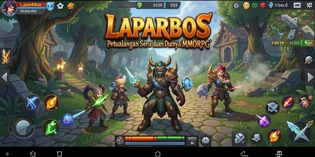 Screenshot utama LAPARBOS menampilkan aksi seru dalam dunia MMORPG.
