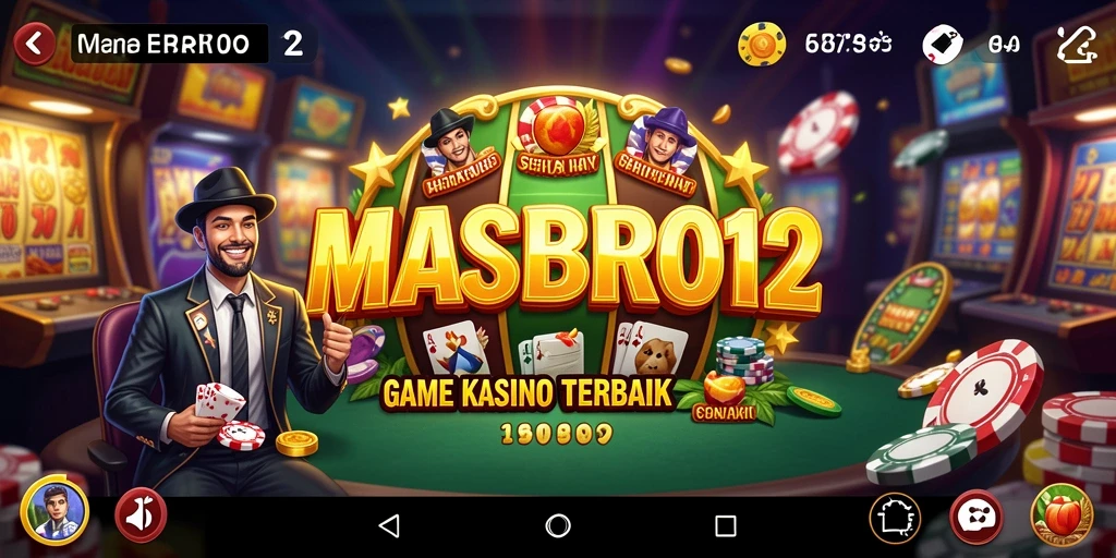 Tampilan gameplay menarik dalam aplikasi MASBRO12 Kasino.