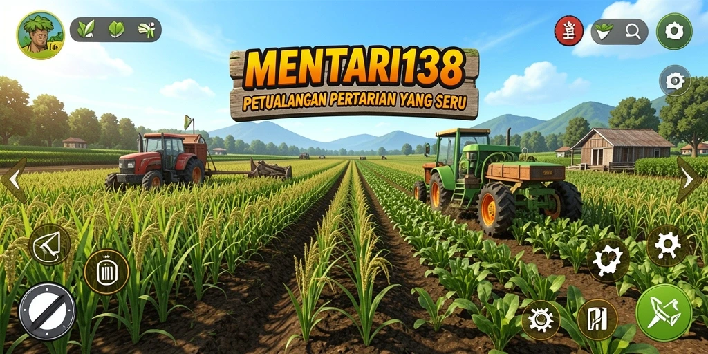 Screenshot gameplay MENTARI138 menunjukkan petani yang sedang menanam tanaman.