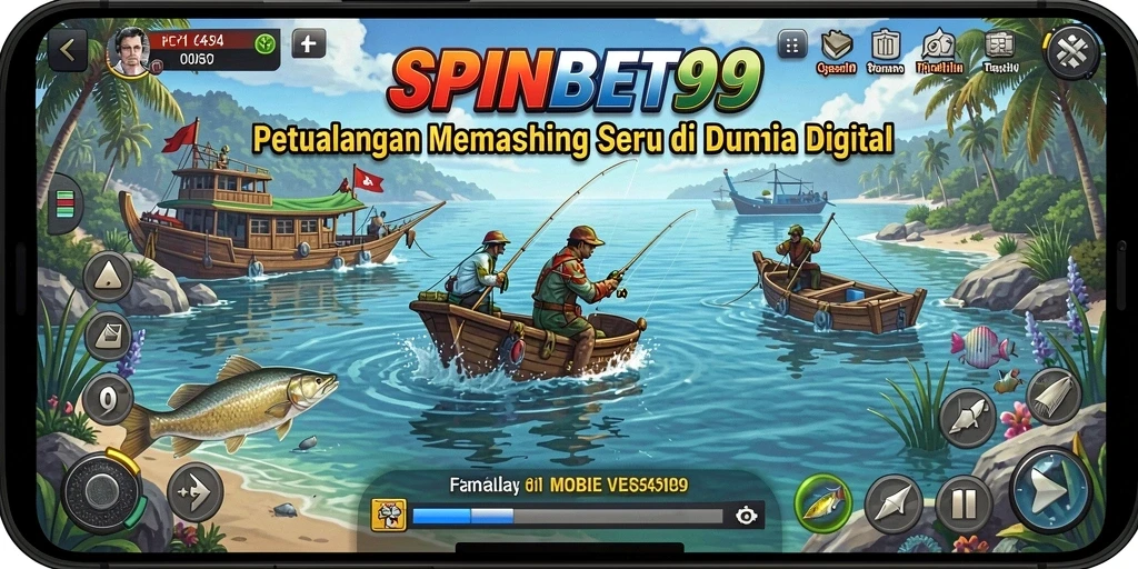 Gameplay mendebarkan di SPINBET99 dengan banyak ikan dan lokasi memancing.