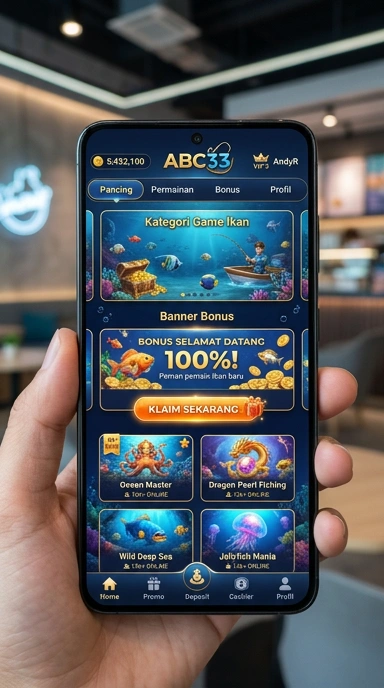 Menu kategori aplikasi yang variatif di abc33.